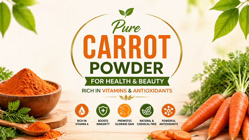 Pure Carrot Powder for Health & Beauty – Rich in Vitamins & Antioxidants 