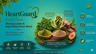 HeartGuard Herbal Fusion – Moringa Leaves & Arjun Chhal Power Blend