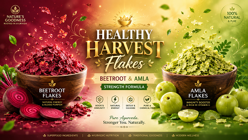 Healthy Harvest Flakes – Beetroot & Amla Strength Formula