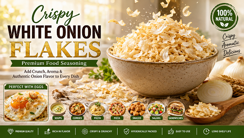 Crispy White Onion Flakes – Premium Food Seasoning 