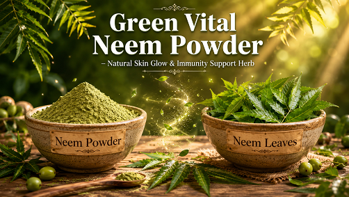 Green Vital Neem Powder – Natural Skin Glow & Immunity Support Herb