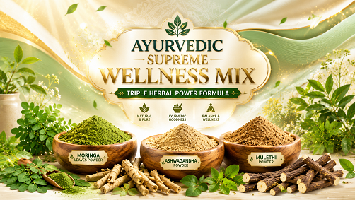 Ayurvedic Supreme Wellness Mix – Triple Herbal Power Formula