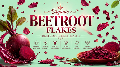 Organic Beetroot Flakes – Rich Color, Rich Health