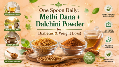 One Spoon Daily: Methi Dana + Dalchini Powder for Diabetes & Weight Loss!