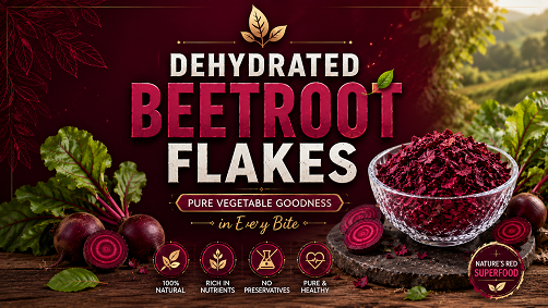 Dehydrated Beetroot Flakes – Pure Vegetable Goodness in Every Bite