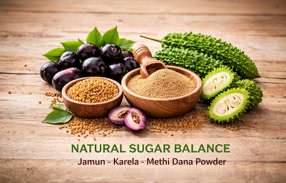 Natural Sugar Balance Formula – Jamun, Karela & Methidana Powder