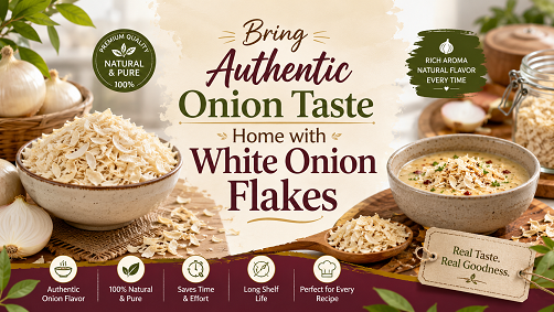 Bring Authentic Onion Taste Home with White Onion Flakes