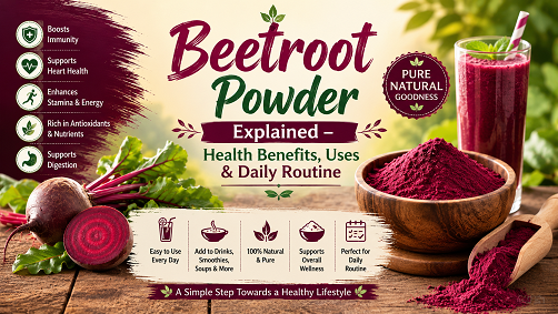 Beetroot Powder Explained – Health Benefits, Uses & Daily Routine