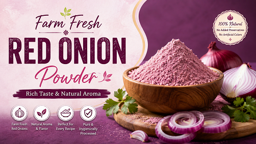 Farm Fresh Red Onion Powder – Rich Taste & Natural Aroma