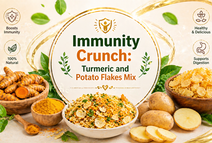 Immunity Crunch: Turmeric and Potato Flakes Mix