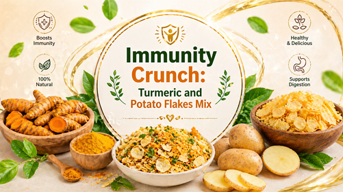 Immunity Crunch: Turmeric and Potato Flakes Mix
