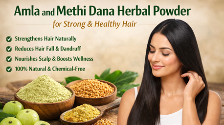 Amla and Methi Dana Herbal Powder for Strong & Healthy Hair