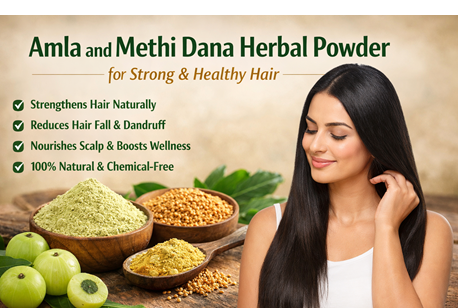 Amla and Methi Dana Herbal Powder for Strong & Healthy Hair
