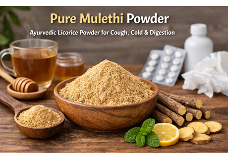 Pure Mulethi Powder – Ayurvedic Licorice Powder for Cough, Cold & Digestion