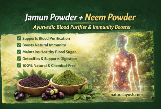 Jamun Powder + Neem Powder – Ayurvedic Blood Purifier & Immunity Booster