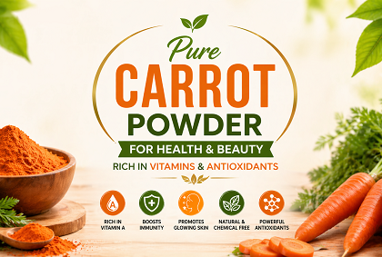Pure Carrot Powder for Health & Beauty – Rich in Vitamins & Antioxidants 