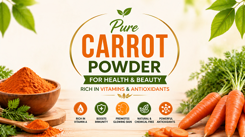 Pure Carrot Powder for Health & Beauty – Rich in Vitamins & Antioxidants 