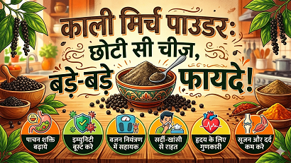 काली मिर्च पाउडर: छोटी सी चीज, बड़े-बड़े फायदे! :-