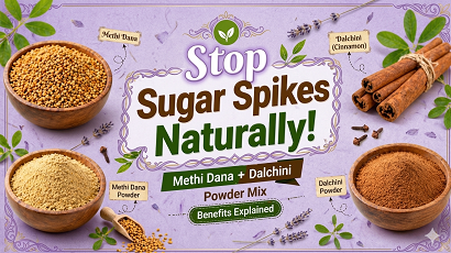 Stop Sugar Spikes Naturally! Methi Dana + Dalchini Powder Mix Benefits Explained