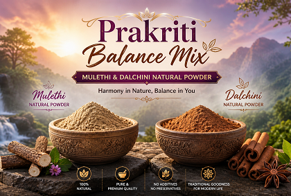 Prakriti Balance Mix – Mulethi & Dalchini Natural Powder