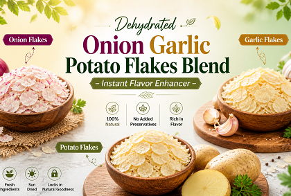 Dehydrated Onion Garlic Potato Flakes Blend – Instant Flavor Enhancer