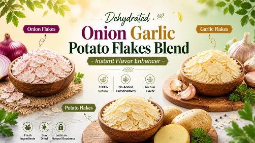 Dehydrated Onion Garlic Potato Flakes Blend – Instant Flavor Enhancer