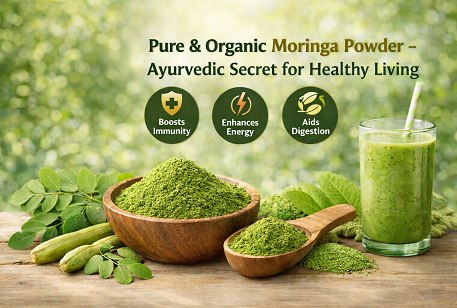 Natural Ayush Pure & Organic Moringa Powder – Ayurvedic Secret for Healthy Living