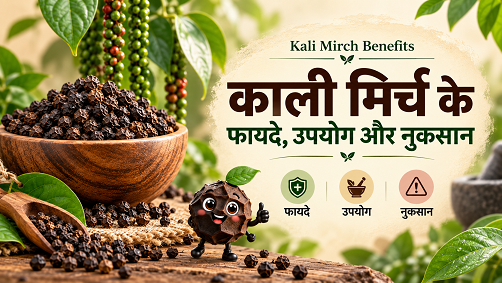 Kali Mirch Benefits: काली मिर्च के फायदे, उपयोग और नुकसान