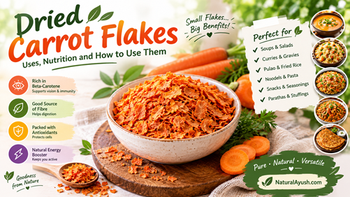 Dried Carrot Flakes – Uses, Nutrition and How to Use Them