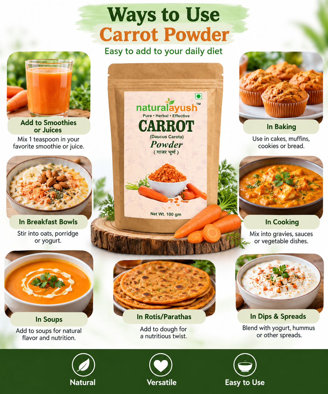 Carrot Powder (Daucus carota) thumbnail 2