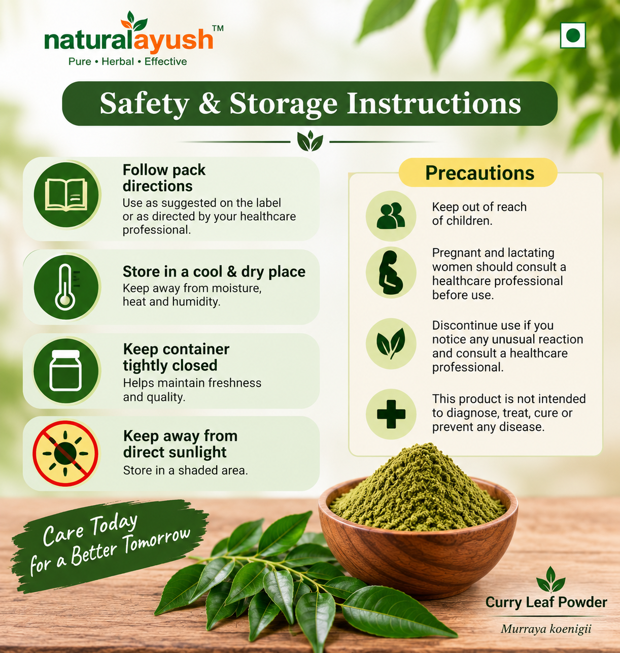 Curry Leaves Powder (Murraya koenigii) thumbnail 5