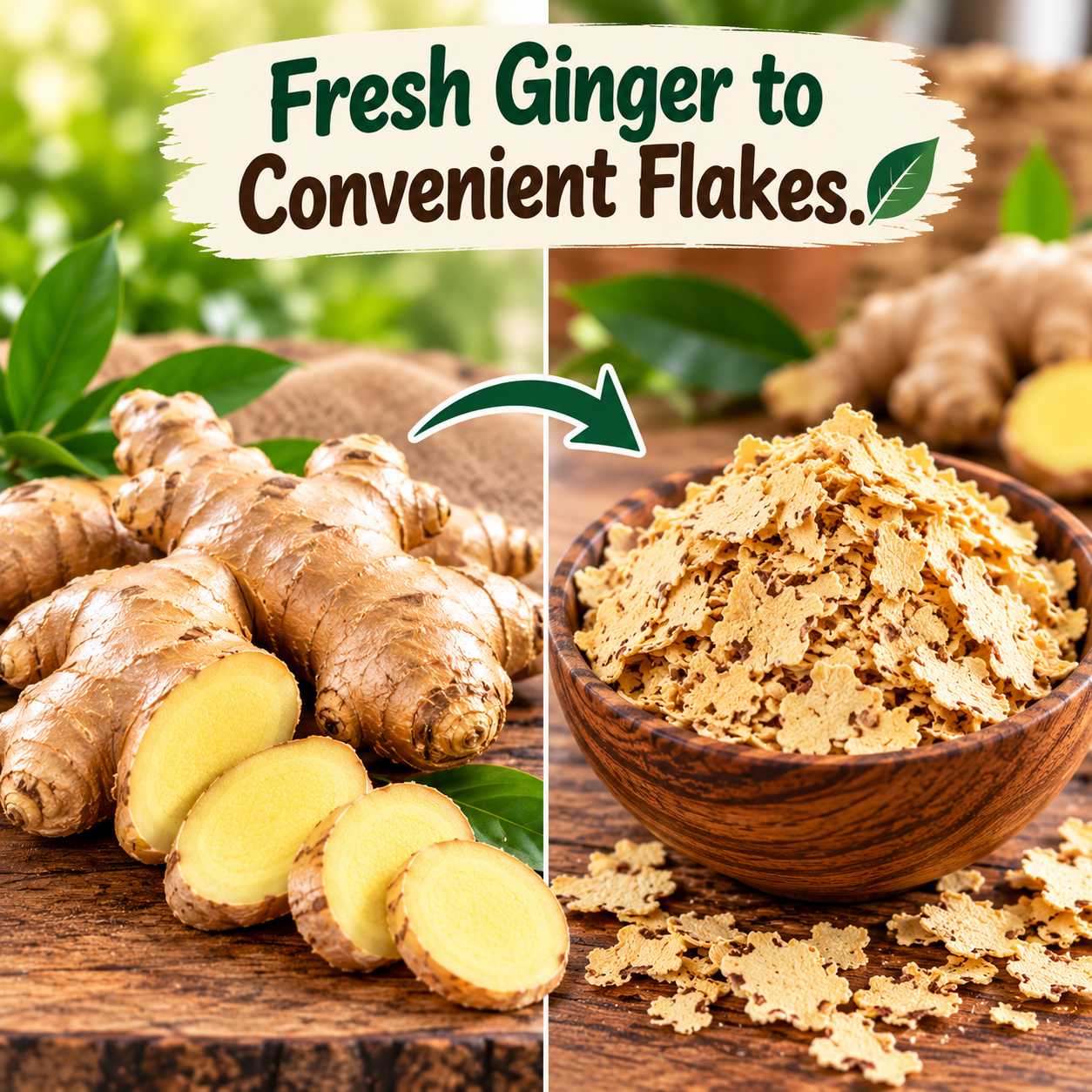 Ginger Flakes (Zingiber officinale) thumbnail 5