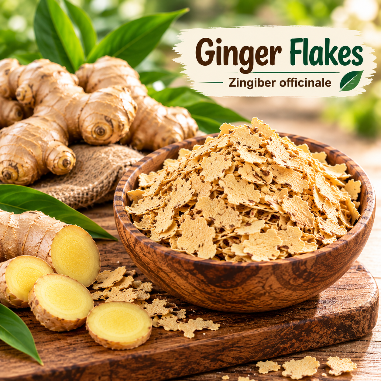 Ginger Flakes (Zingiber officinale) thumbnail 3