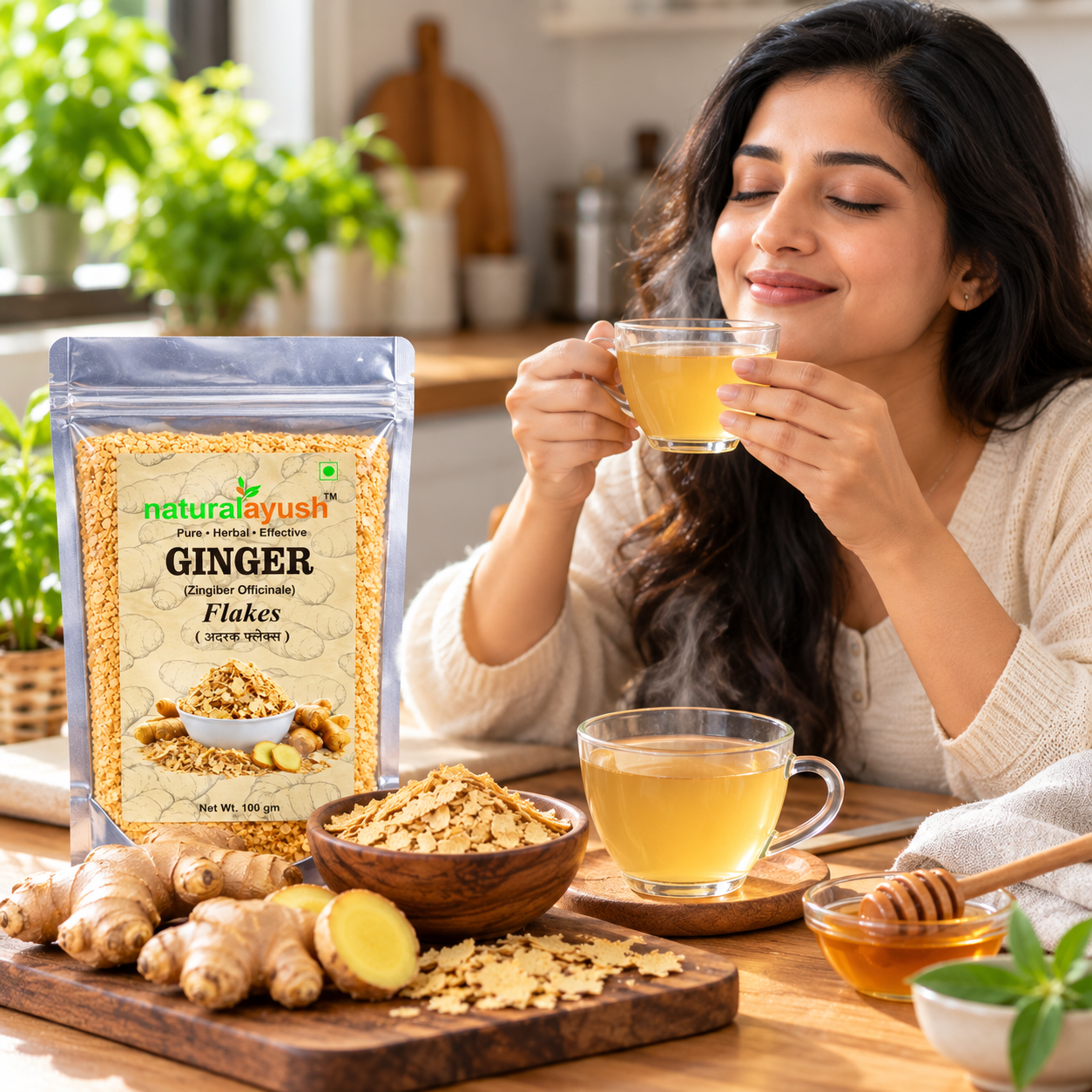 Ginger Flakes (Zingiber officinale) thumbnail 4