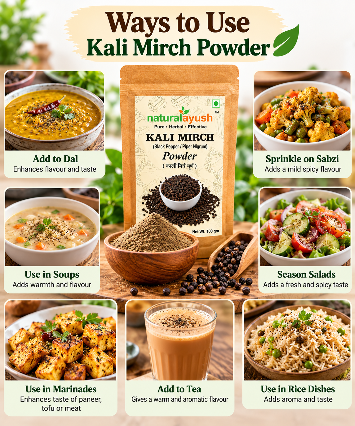 Kali Mirch Powder (Piper nigrum) thumbnail 3