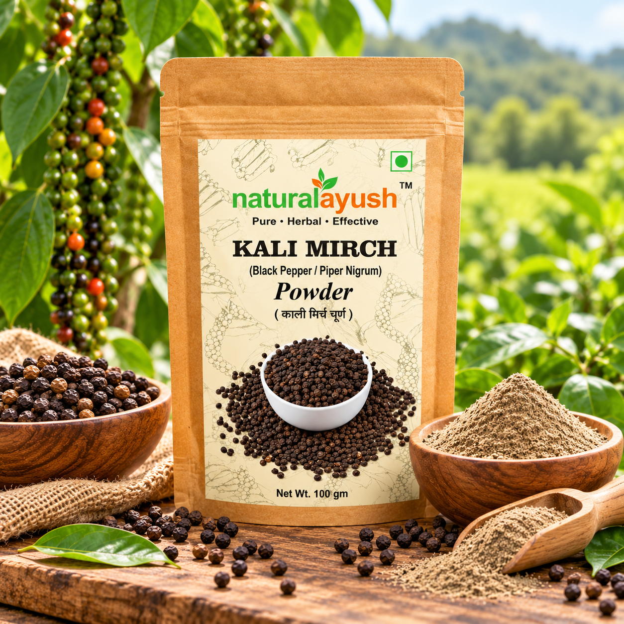 Kali Mirch Powder (Piper nigrum)