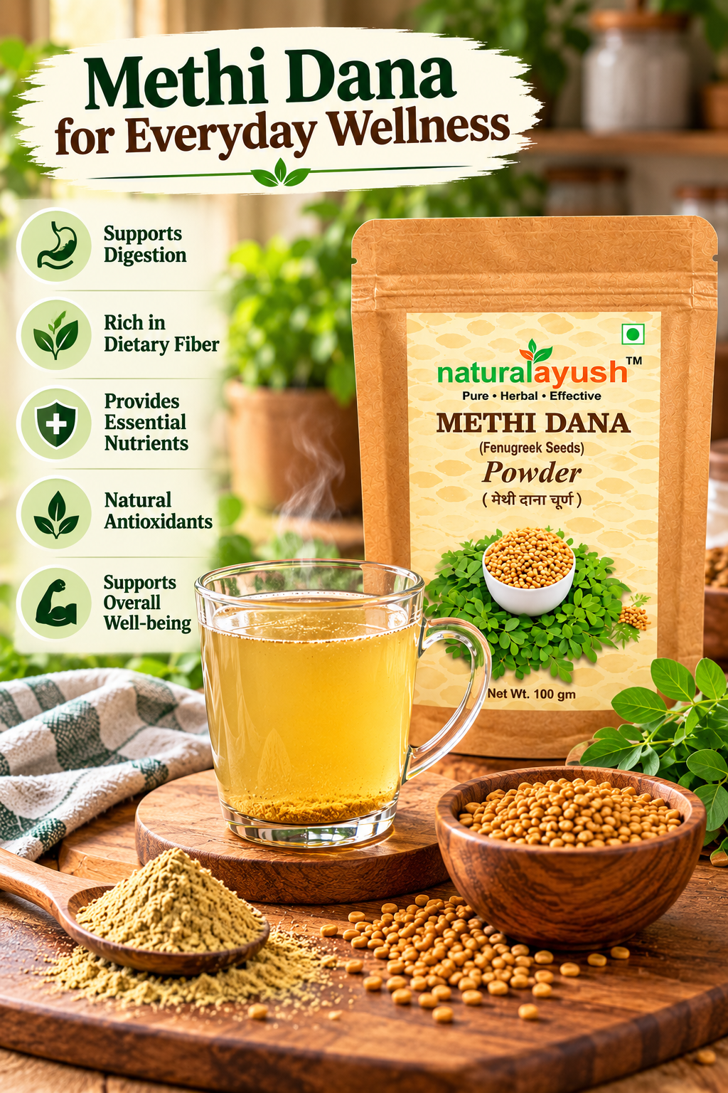Methi Dana Powder (Fenugreek Seed Powder) thumbnail 5