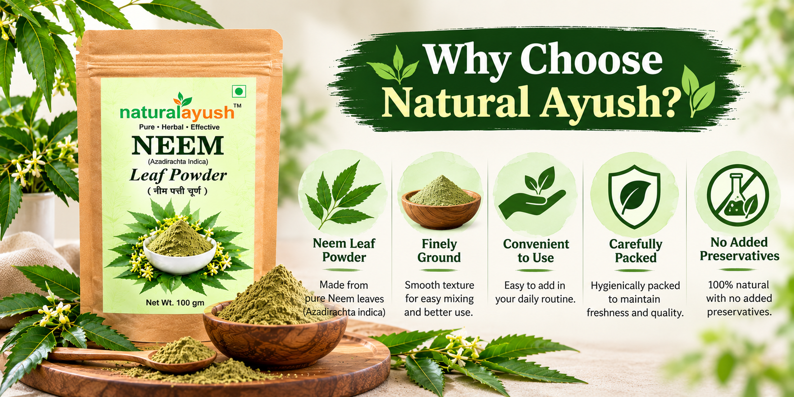 Neem Powder (Azadirachta indica) photo 2