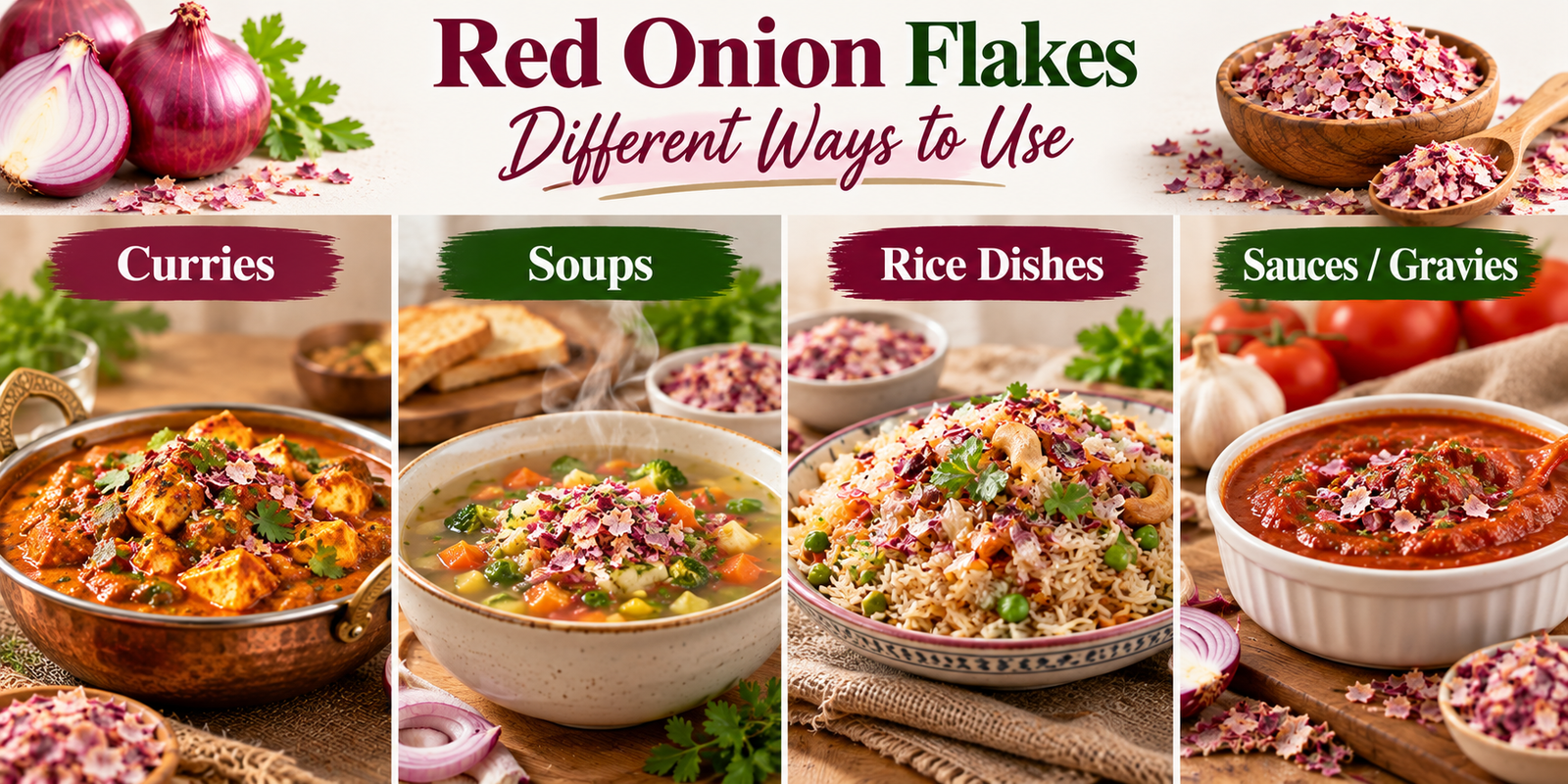 Red Onion Flakes (Allium cepa) photo 2