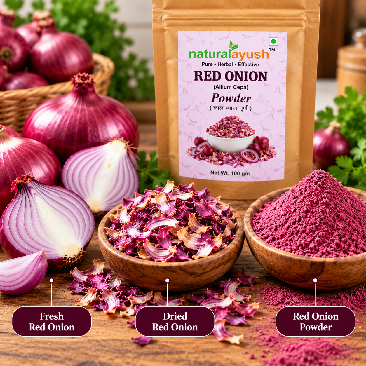 Red Onion Powder (Allium cepa) thumbnail 4