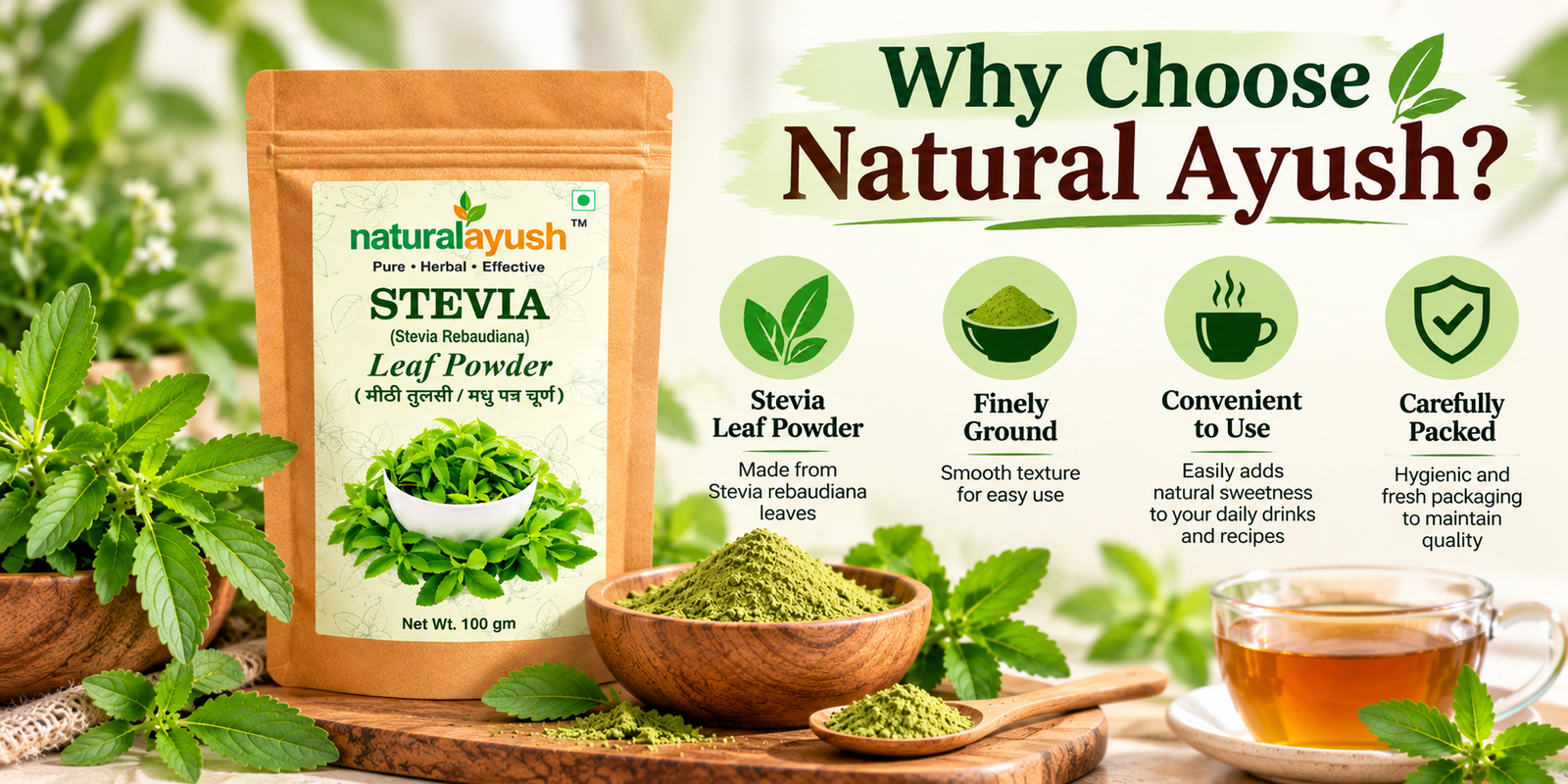 Stevia Powder (Stevia rebaudiana) photo 3