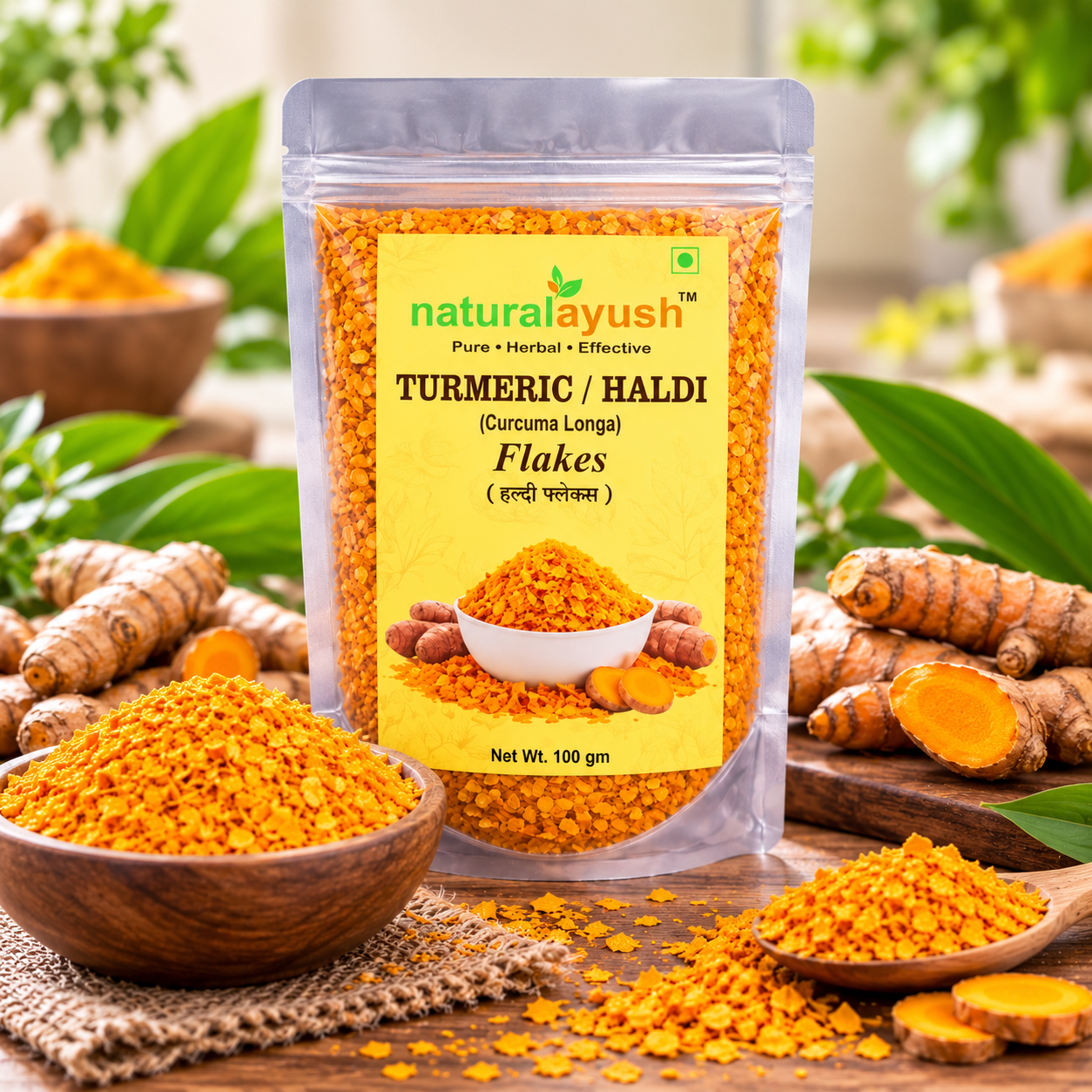 Turmeric Flakes (Curcuma longa) thumbnail 6