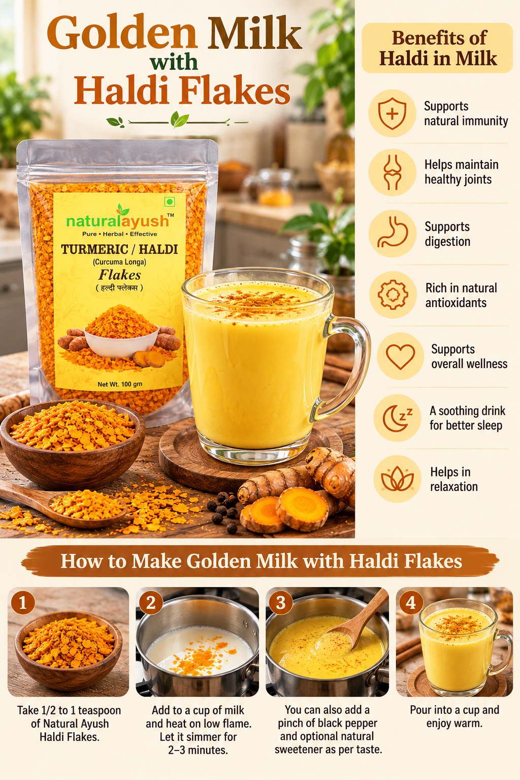 Turmeric Flakes (Curcuma longa) thumbnail 5