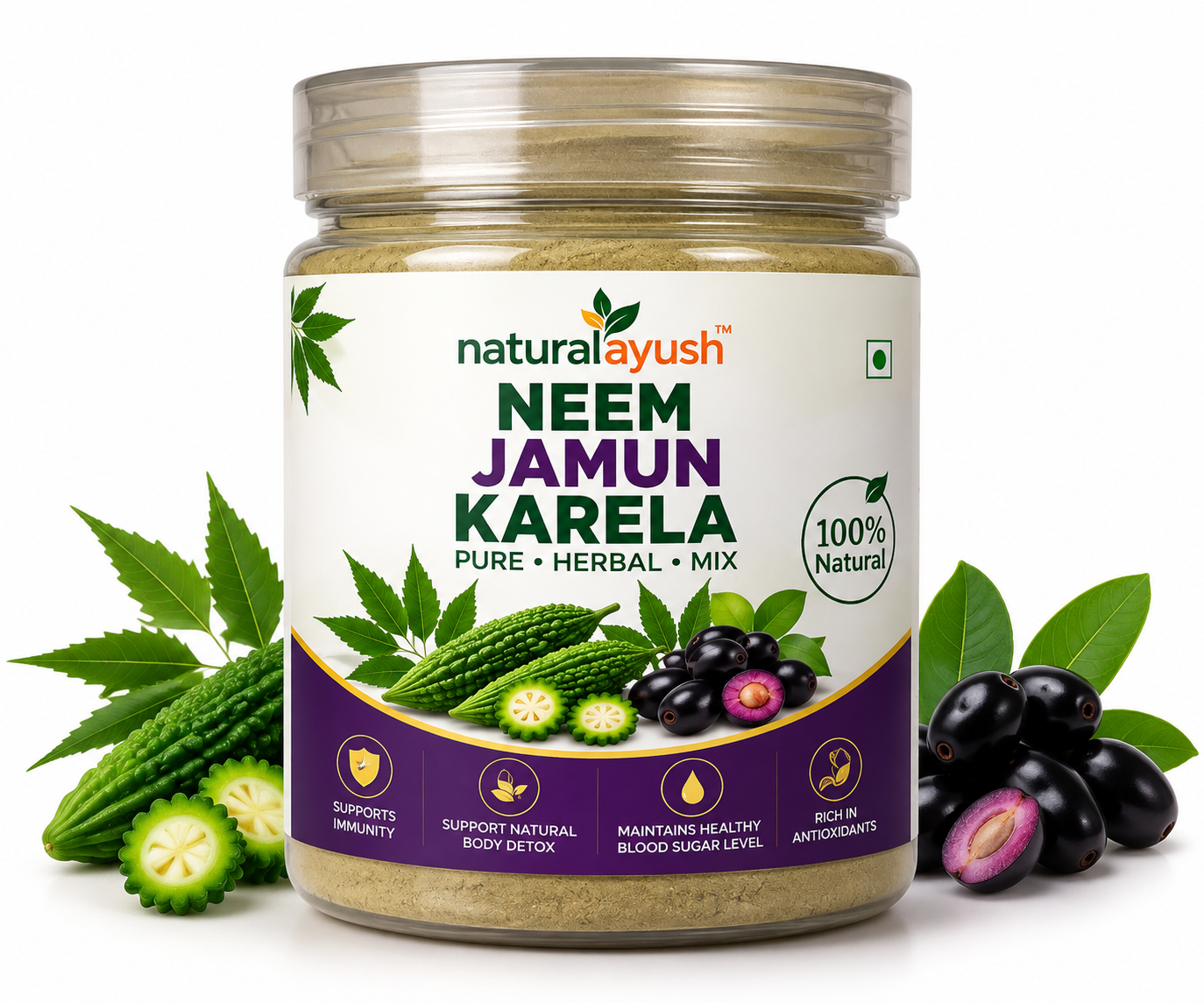 Neem Jamun Karela Mix Powder