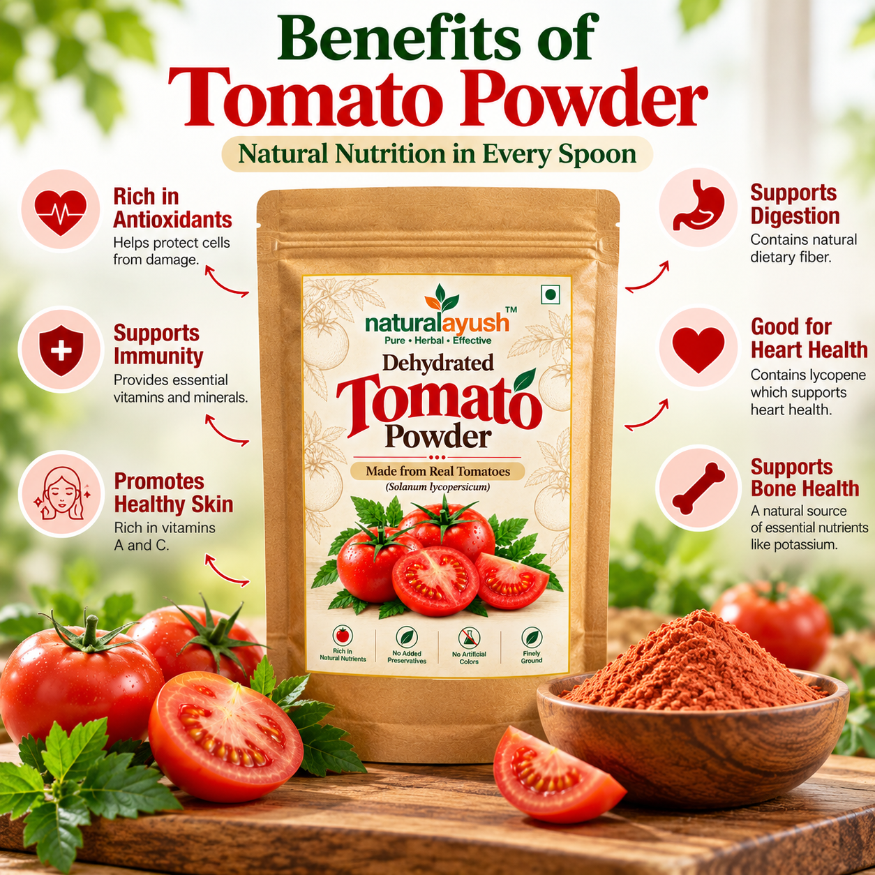 Tomato Powder (Solanum lycopersicum) thumbnail 3